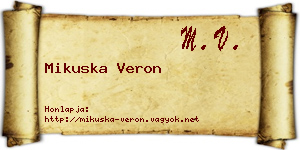 Mikuska Veron névjegykártya